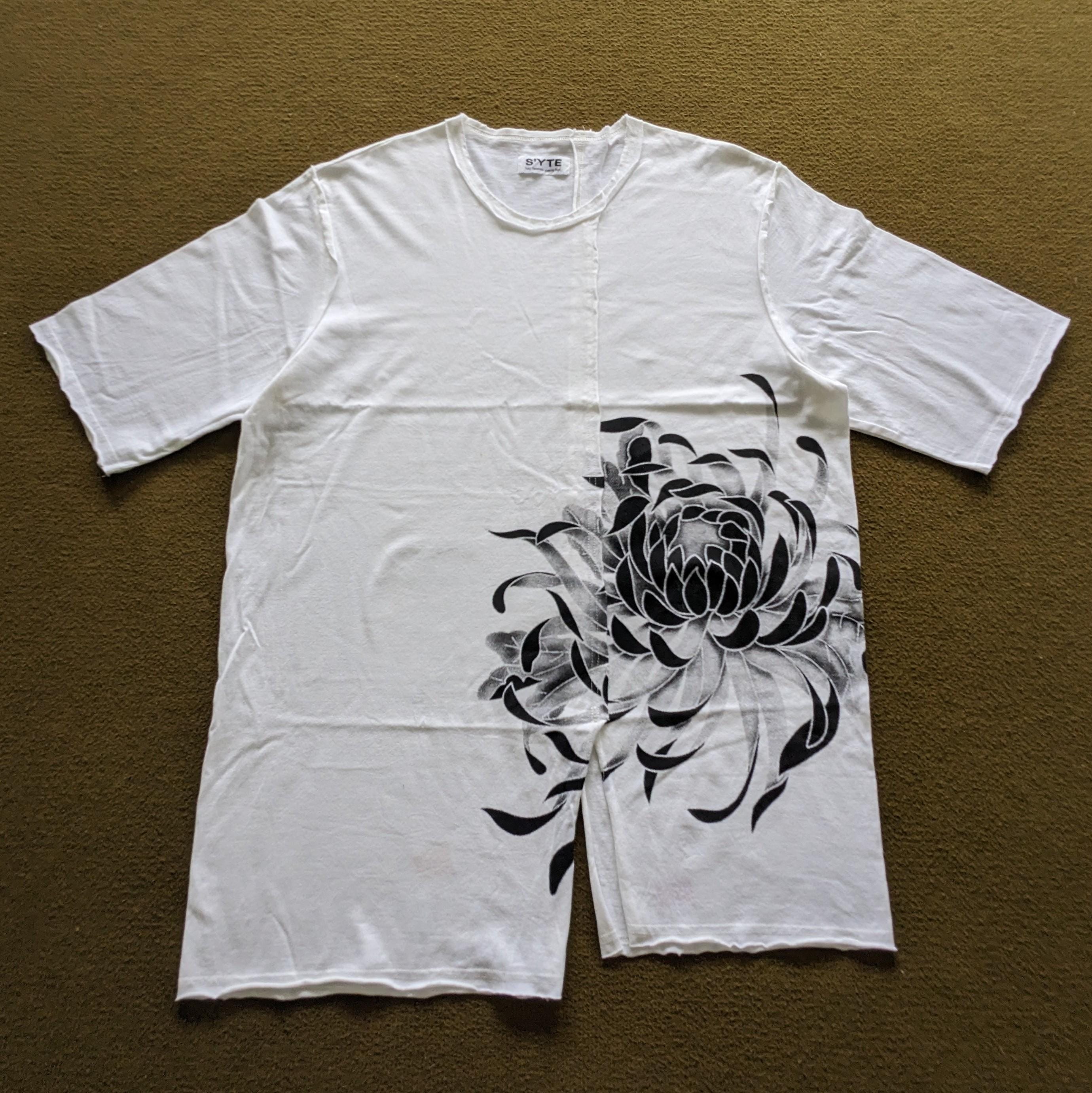 【ヨウジヤマモト】Flower T-shirt Flower T-shirt(FREE SIZE WHITE): YOHJI YAMAMOTO｜WILDSIDE