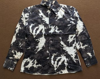 Tornado Mart Japanese Brand Tie-dye Shirt Button Up - Etsy