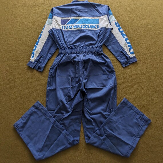Vintage TEAM SUZUKI Japanese Racing Team Coverall Workwear Jacket