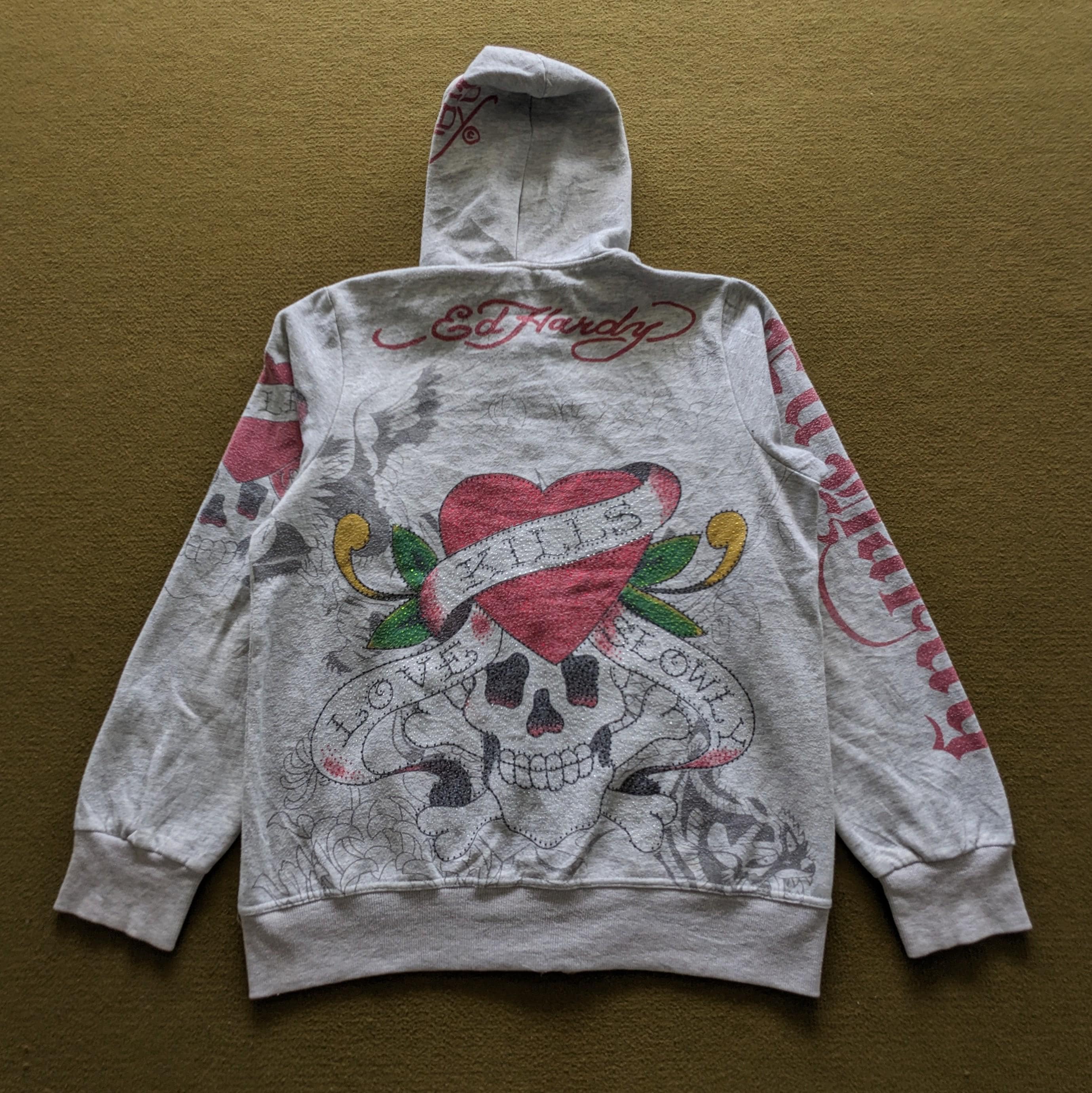 Vintage Ed Hardy by Christian Audigier Hoodies - Etsy