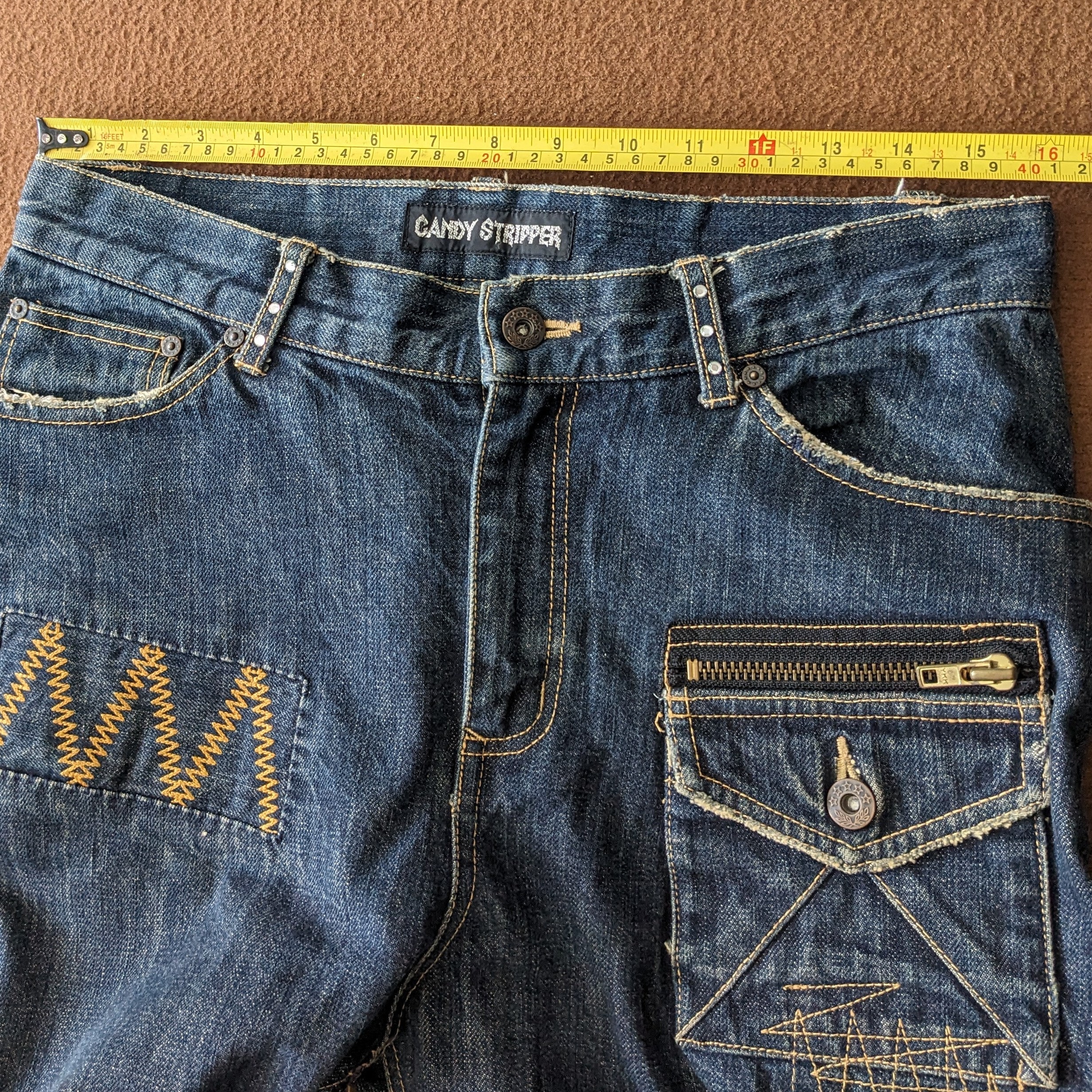 Vintage Candy Stripper Pocket Style Streetwear Jeans - Etsy
