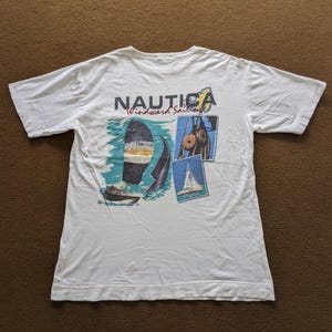 Vintage 90&#39;s NAUTICA WINDWAND Streetwear T-shirt