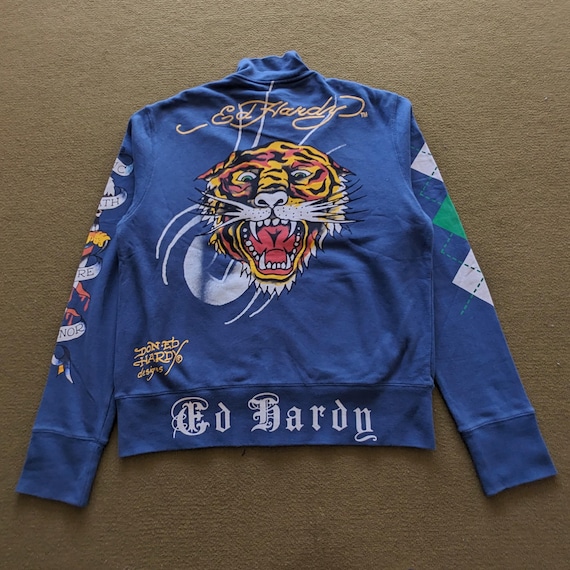 ジャケット・アウター 00s ed hardy archive vkei punk jacket Vintage New Deadstock Ed Hardy Track Jacket. Ed Hardy Love