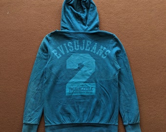 Evisu Japanese Brand Streetwear Zipper Hoodies - Etsy