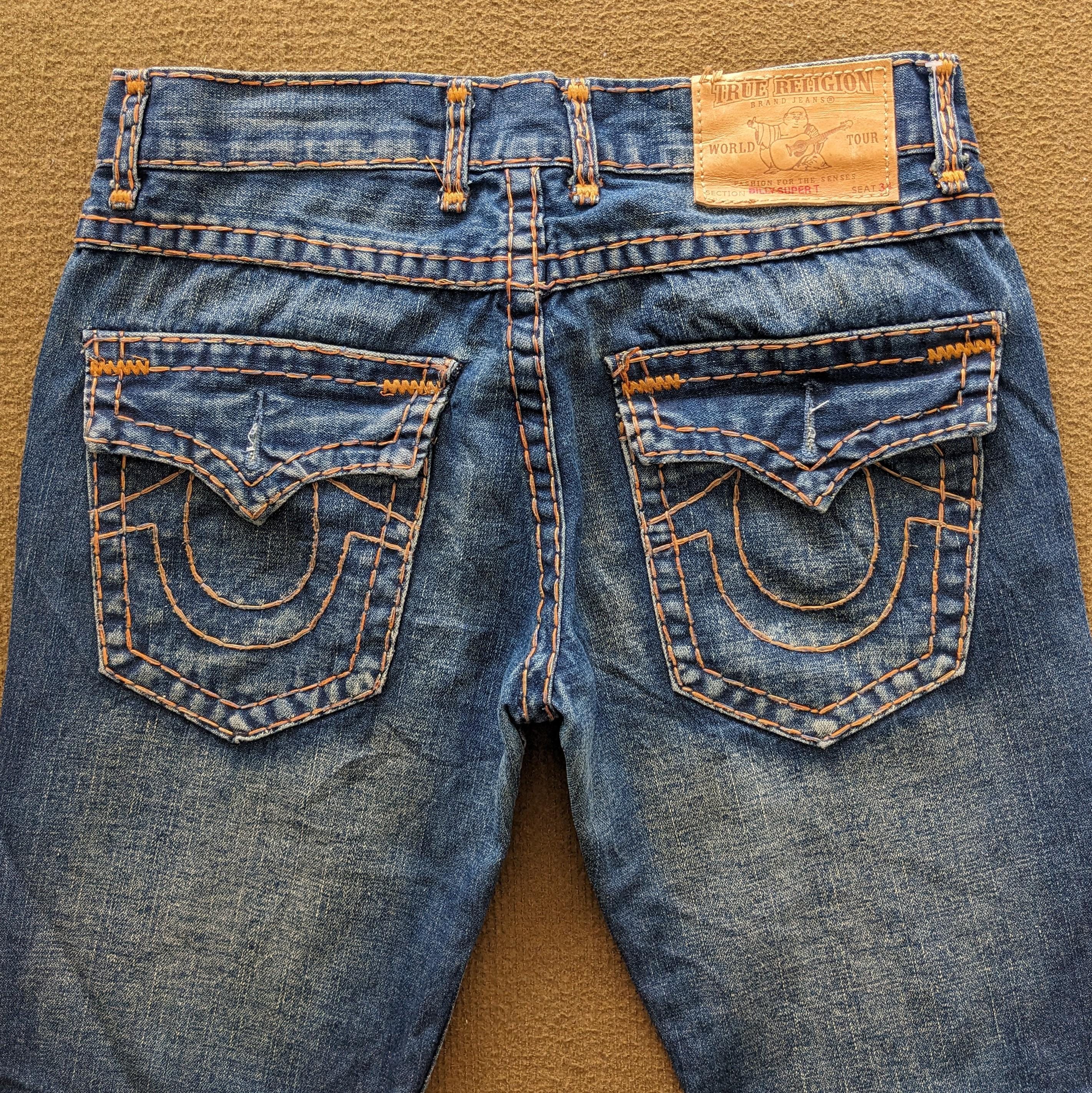 レア 希少 TRUE RELIGION USA製 サイケ 刺繍 フレアデニム True