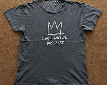 Camiseta vintage de Jean Michel Basquiat con arte estadounidense de los años 90