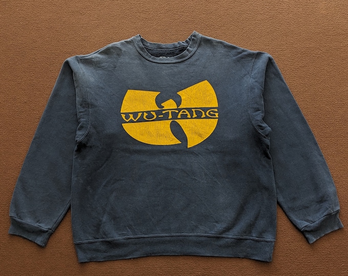 T-shirt Wu-Tang Petit Logo - Homme Taille S Jaune - Style Années 90 Hip-hop - Occasion Très Bon état