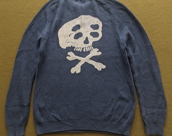 Vintage ZARA Custom Skulls Art Style Japanese Brand Sweater