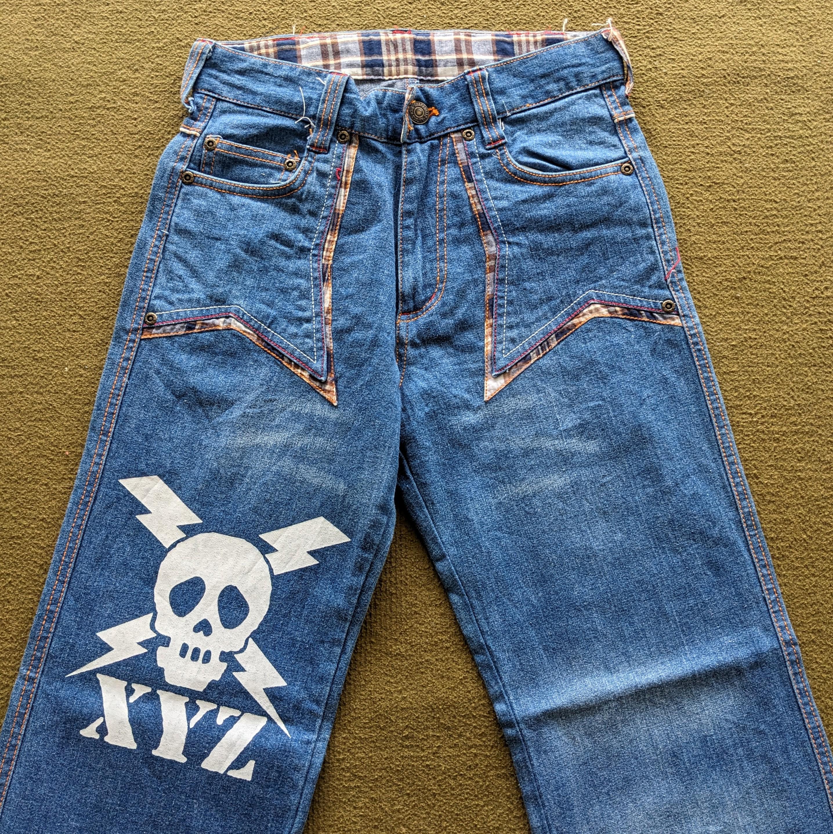 Vintage SKULLS XYZ Japanese Brand Jeans - Etsy
