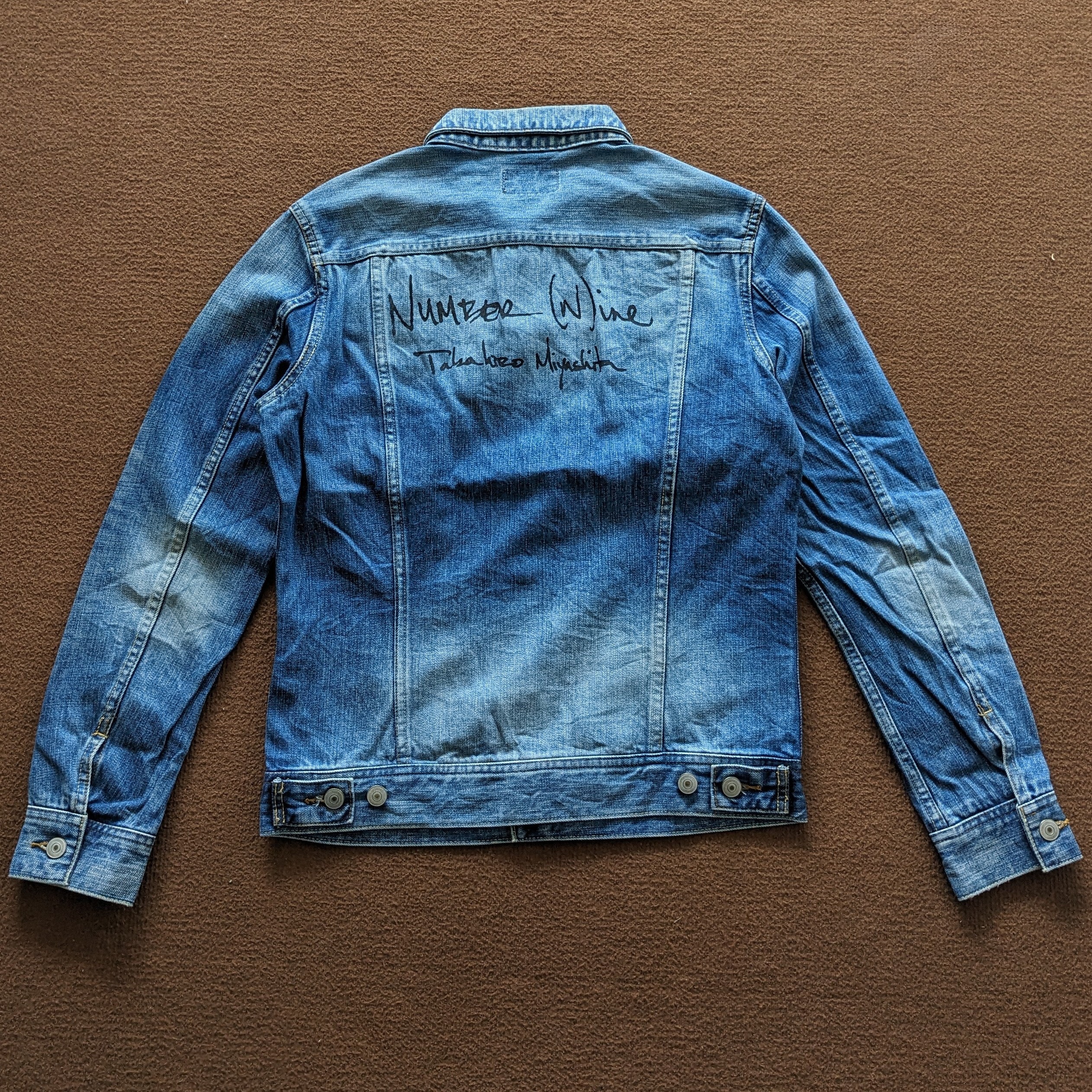 Vintage Custom Art Logo Number Nine Japanese Brand Denim Jacket