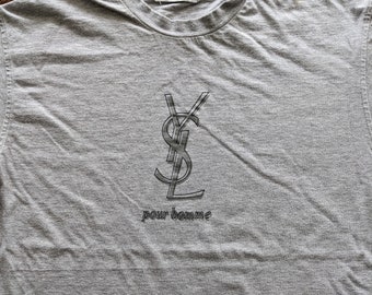 Vintage Yves Saint Laurent Fashion Brand T-shirt - Etsy Vintage Yves Saint Laurent Fashion Brand T-shirt - Etsy