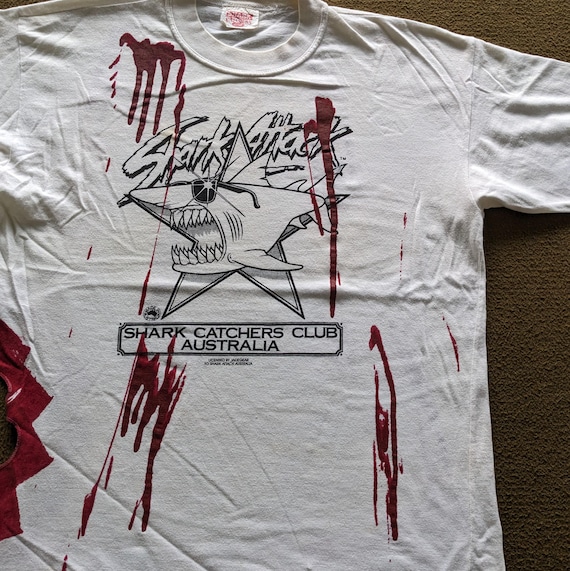 Vintage 90's SHARK CATCHERS Club Movie T-shirt - Etsy