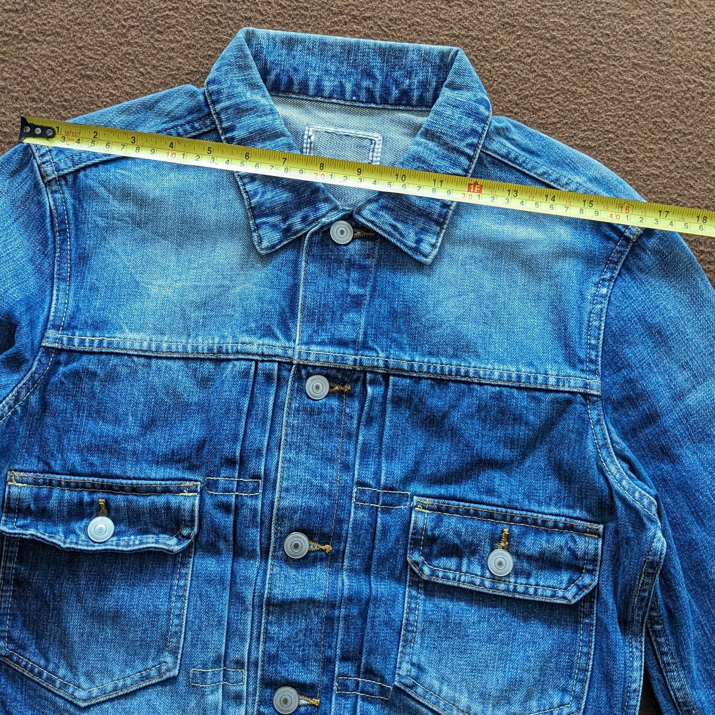 Vintage Custom Art Logo Number Nine Japanese Brand Denim Jacket 