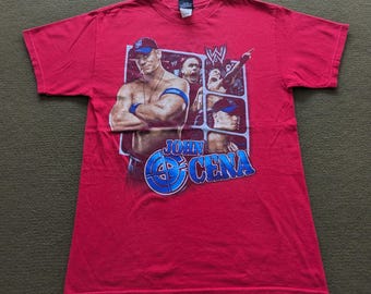 Vtg 2002 WWE John Cena Live Fast Fight Hard T-shirt Black XL Y2K