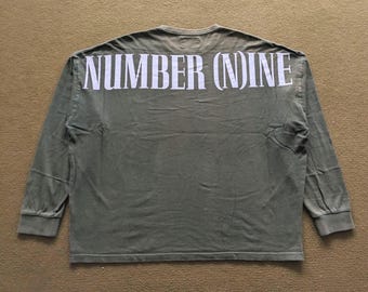 【y】number(n)ine long T-shirt Vintage NUMBER NINE Japanese Brand Long T-shirt - Etsy