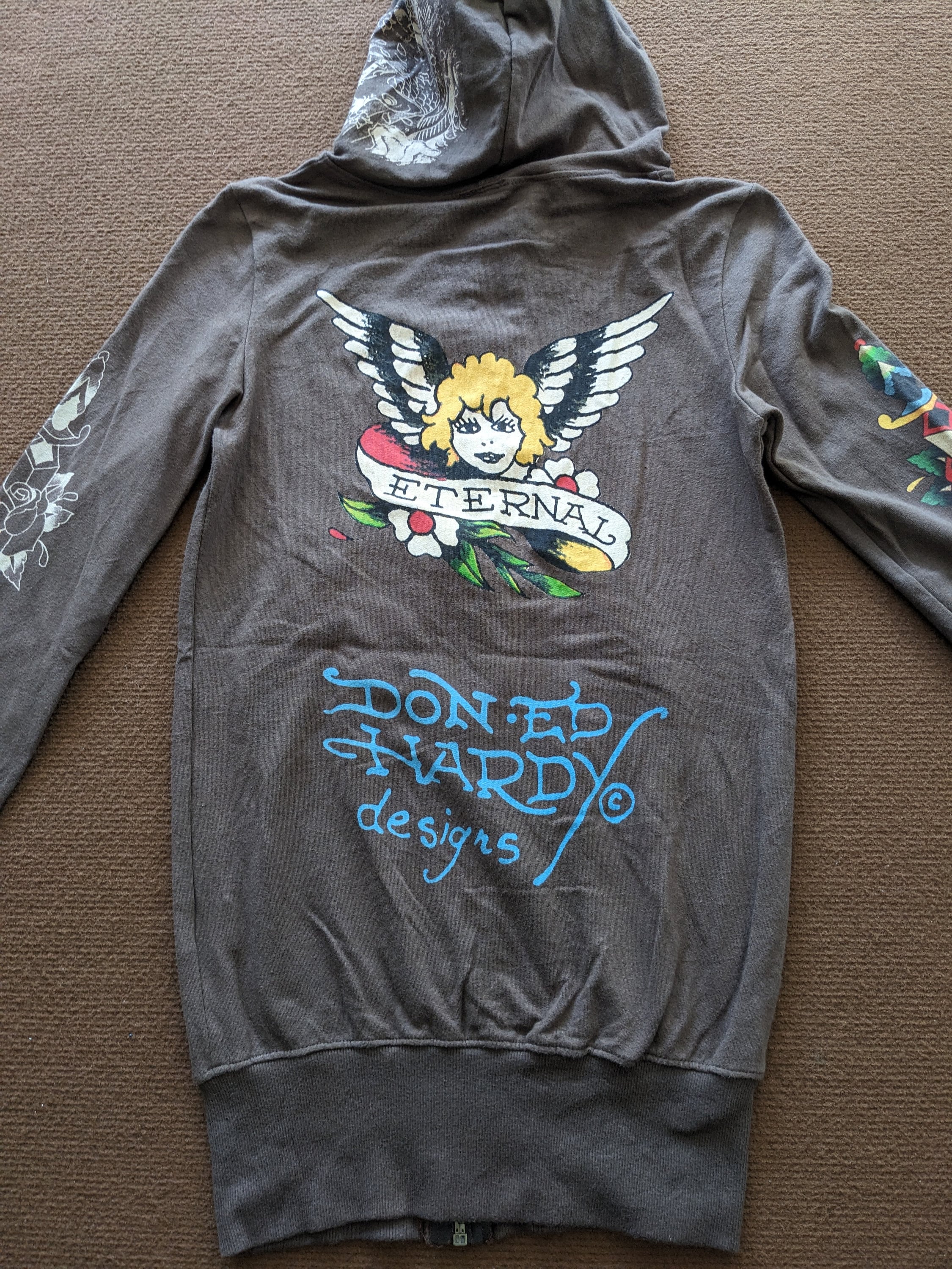 Vintage Ed Hardy by Christian Audigier Hoodies - Etsy