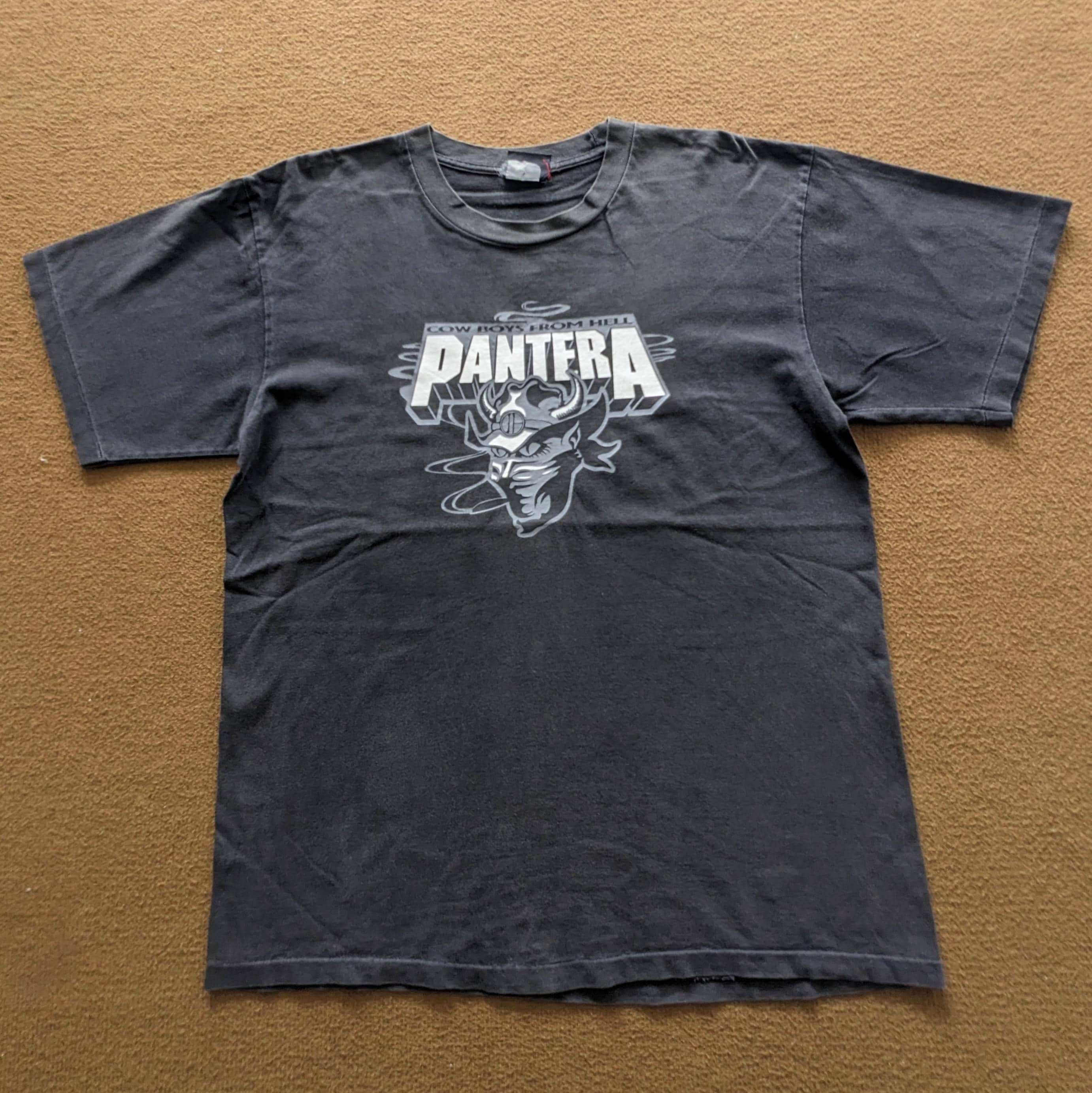 Vintage 90'S Cowboys From Hell PANTERA American Metal Band T-shirt