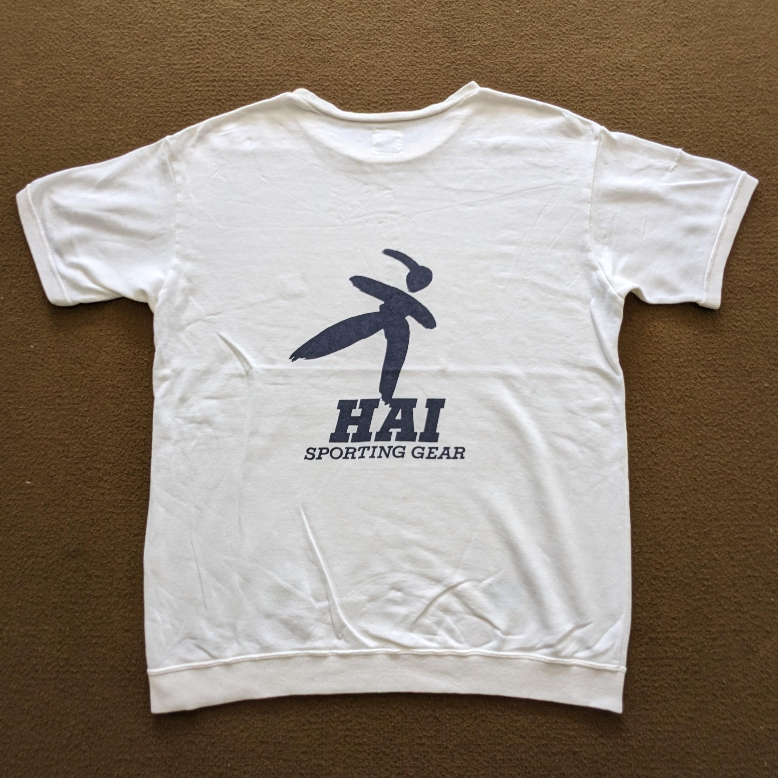 Vintage 90s Hai Sporting Gear Japanese Brand Big Logo Tshirt