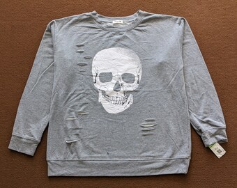 Vintage Skulls Japanese Brand Design Sweatshirt