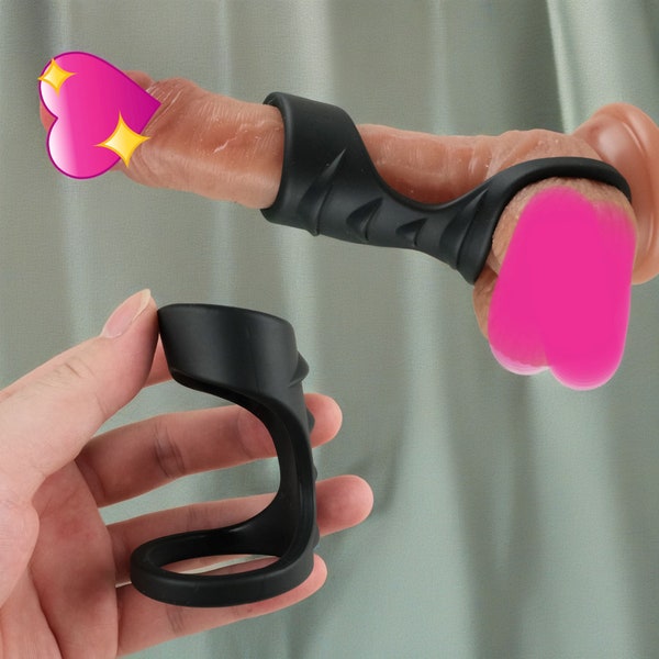 Silicone Cock Ring, Cock Cage, Stretchy Dick Ring, Adjustable Delayed Ejaculation Cord, Scrotum Ring, Male Scrotum Toy, Penis Sleeve