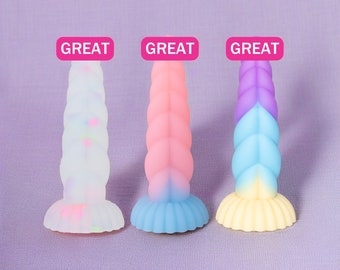 Silicone Suction Cup Dildo, Glow In The Dark Silicone Dildo, Suction Cup Upgrade For A Fantasy Dildo, Fantasy Dildo, Knotted Dildo For Woman