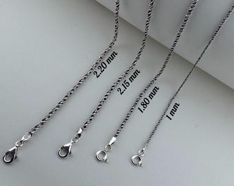925 sterling silver chain, Silver Unisex jewerly, Solid silver chain, Bracelet for men, Handmade silver chain, Women's necklace, King Rope