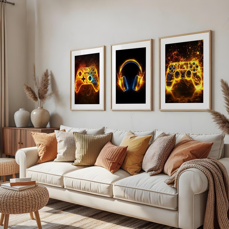 Video Game Controller Prints: Set of 3 Gaming Posters (digital Download ...