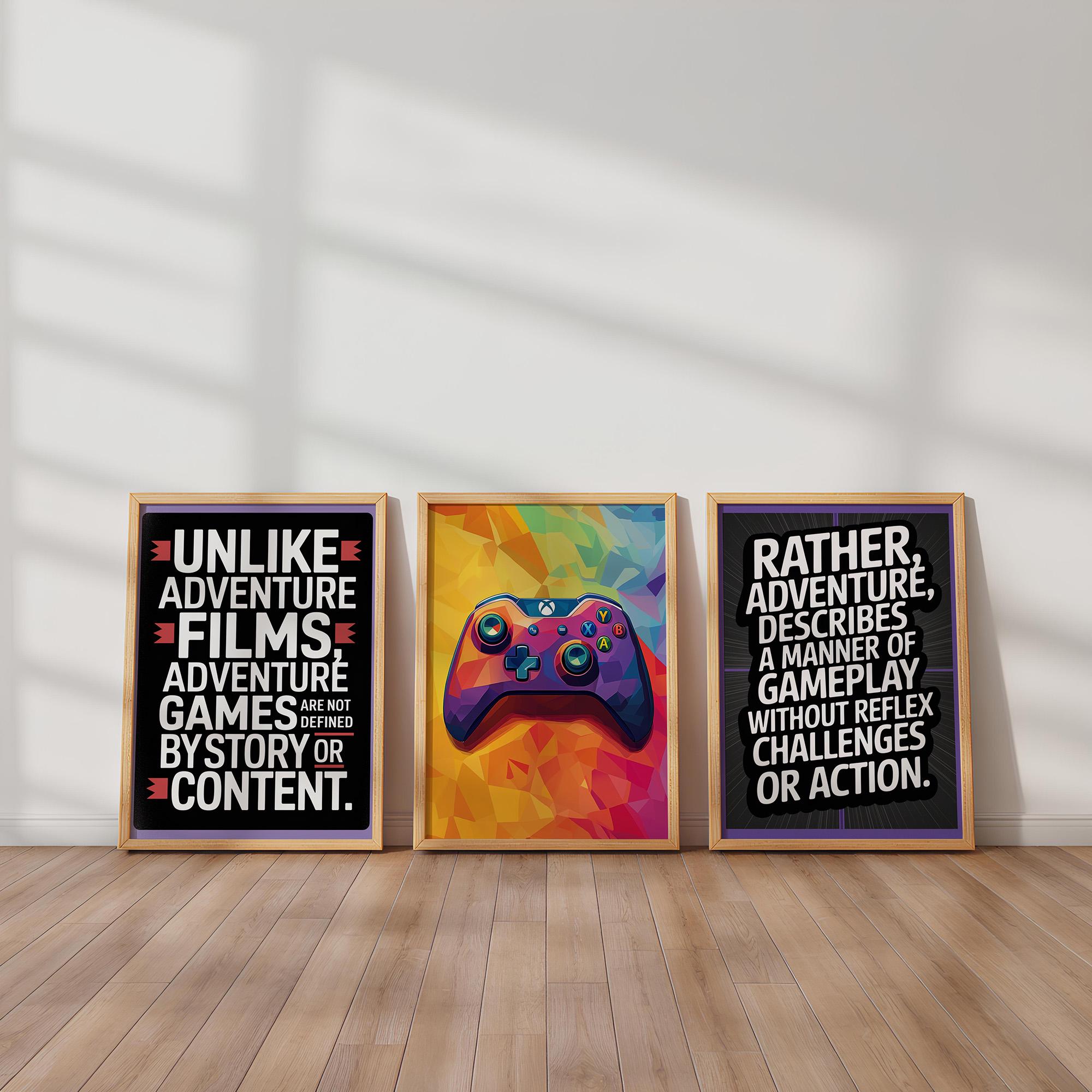 Gaming Message Poster Gaming Posters Set, Modern Gamer Room Art, Controller Print (digital ...