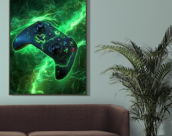 Gamer Wall Art Print: Boys Bedroom Decor, Games Room