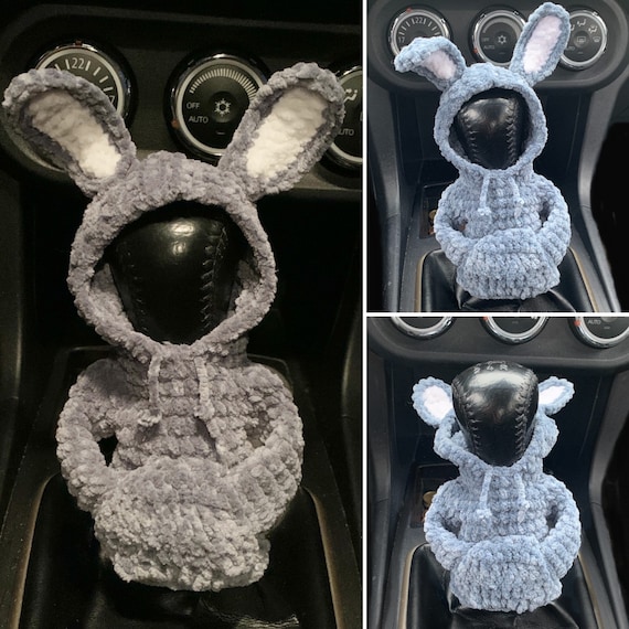 Crochet pattern Gear shift Bunny Hoodie, English US Terms & Swedish