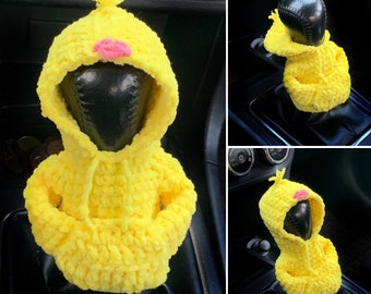 Modello all'uncinetto Felpa con cappuccio Gear Shift Chicken per Pasqua, termini inglesi USA e svedese