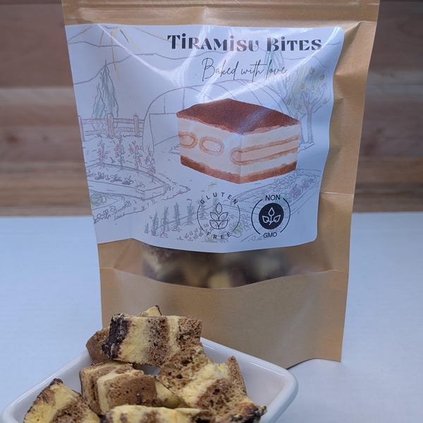 Made-From-Scratch Gluten-Free Freeze-Dried Tiramisu Bites: Organic Coffee Dessert Treat. Real Ingredients. The Best Cookie you'll ever have.