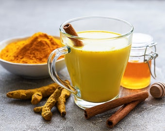 Organic Turmeric Curcumin Drink: Golden Milk, Mushroom Extract
