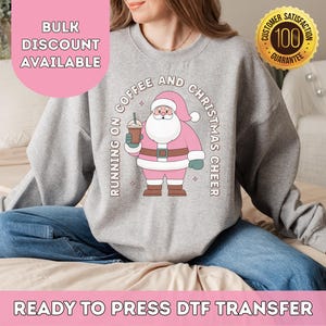 Christmas DTF transfers Ready To Press | Coffee and Christmas Cheer Dtf Heat Transfer | DTF Transfers | Shirt Iron On Transfer | #476