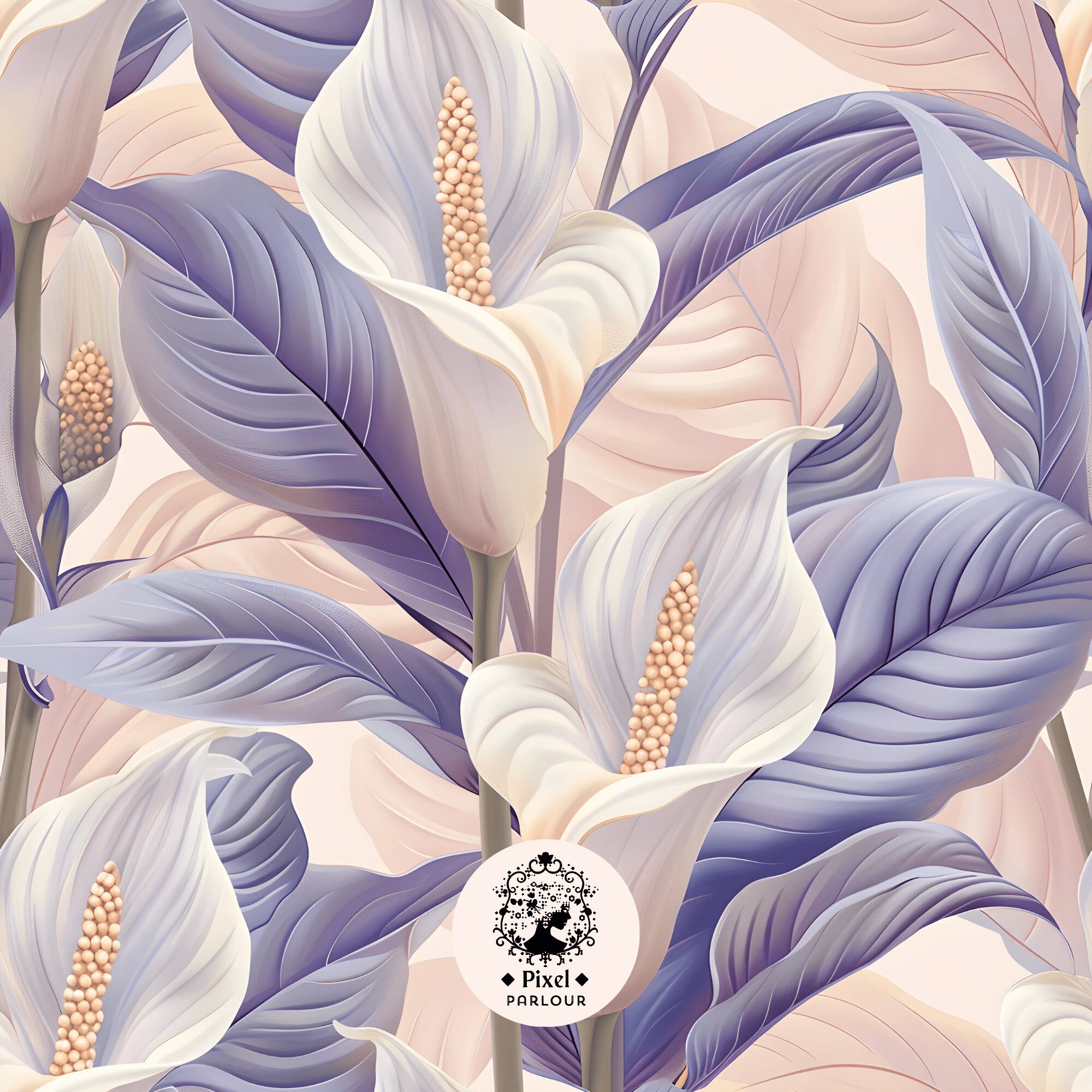 Lily Pattern Peace Lilies Repeating Print Calla Lily Print Lily ...