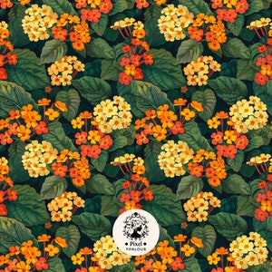 Exotic flower Australian flower print Australian wildflowers Australian Native flower print Australian Native flowers Australian Lantana