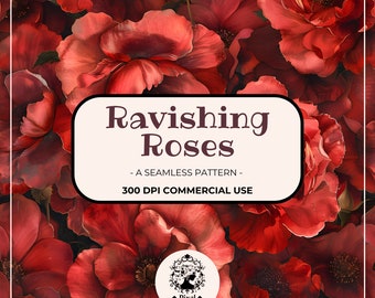Rose naadloze patroon verrukkelijke rozen patroon roos botanische print roos digitaal papier roos patroon png roos herhaal patroon gotische rozenmuur