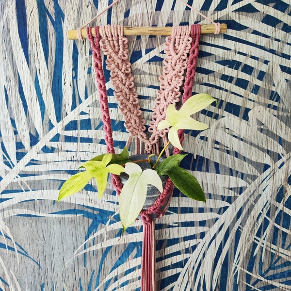 Macrame PATTERN - Flowers Plant Hanger Tutorial, written PDF with Pictures and Knots Guide, friendly for Beginners, digital download
