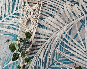 Macrame PATTERN - Diamond Plant Hanger Tutorial, written PDF with Pictures and Knot Guide, friendly for Beginners, digital download