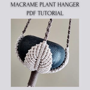 Macramé Plant Hanger with Leaves PDF Tutorial | 46-Page DIY with Step-by-Step Photos + Bonus Knot Guide | Planter Pattern Instant Download