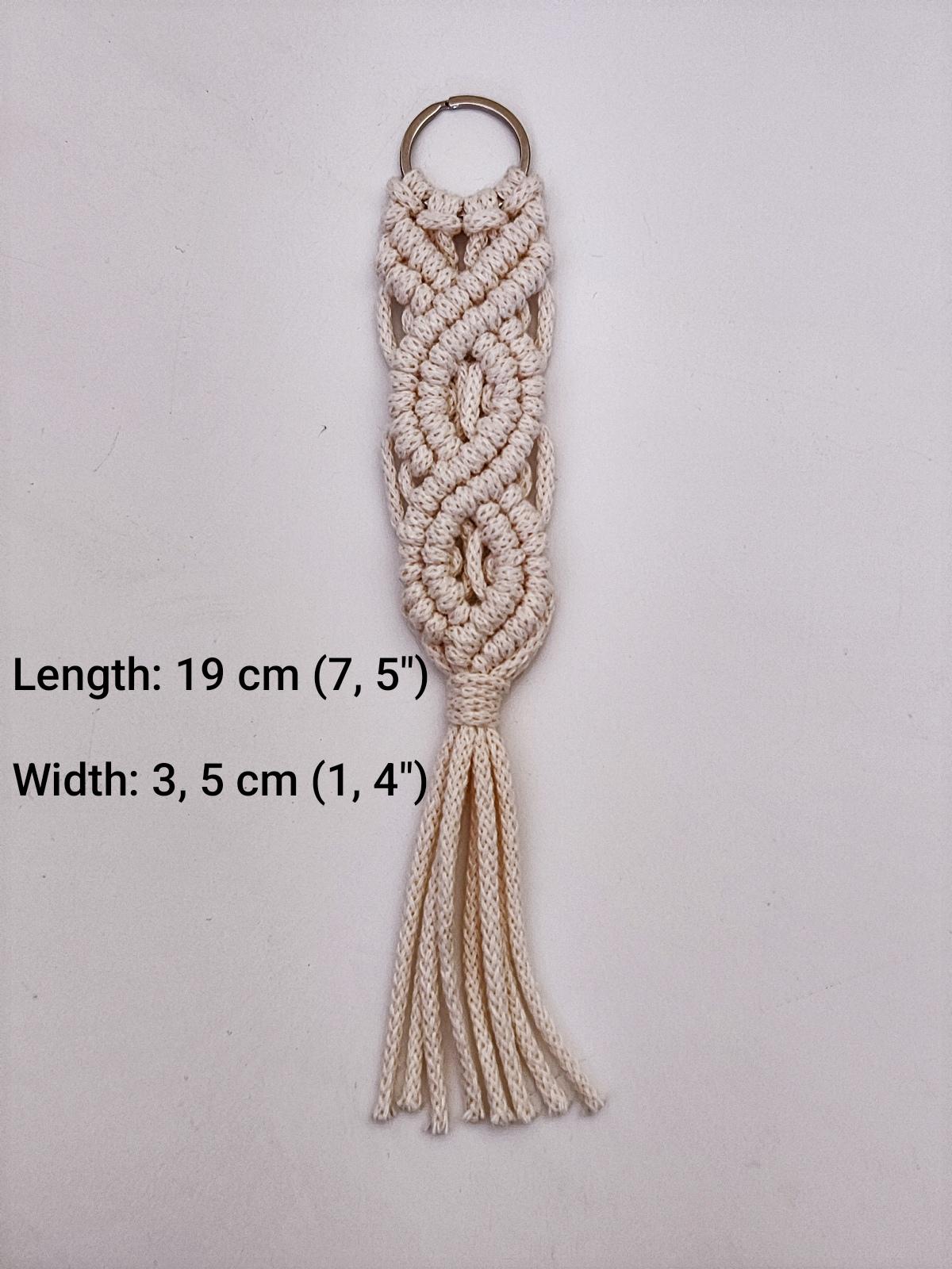 Simple Boho Macramé Keychain PDF Tutorial | 20-page DIY Guide With Step ...