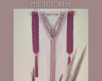 Boho Macrame with Big Tassels Wall Hanging PDF Tutorial | 71-Page DIY Guide with Step-by-Step Photos + Bonus Knot Guide | Instant Download
