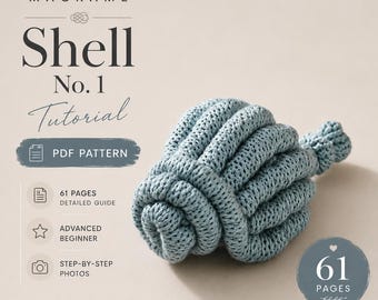 Macrame Shell No. 1 Tutorial | 61-Page PDF Pattern | Advanced Beginner Level |  Detailed Step-by-Step Photos & Knot Guide | Instant Download