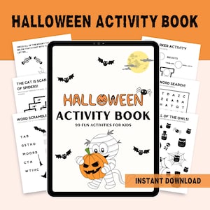 Halloween Coloring Book: 99 Fun Activity Pages for Kids (PDF Download)
