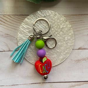 Teacher Beaded Keychain | Educator Keychain | Teacher Appreciation Gifts