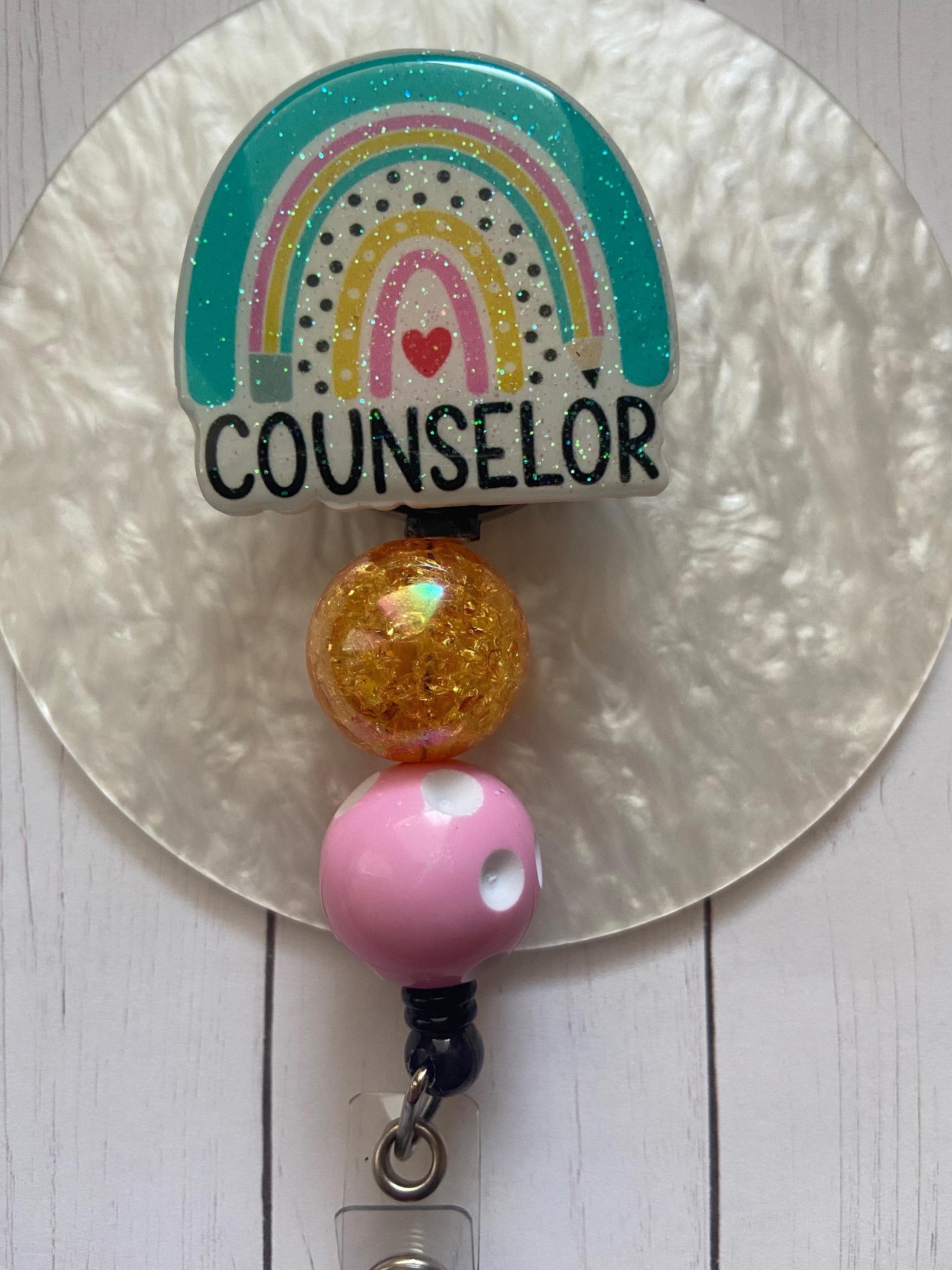 Music Therapist Glitter Badge Reel - Retractable ID Holder For MT-BC Professionals & Music Lovers