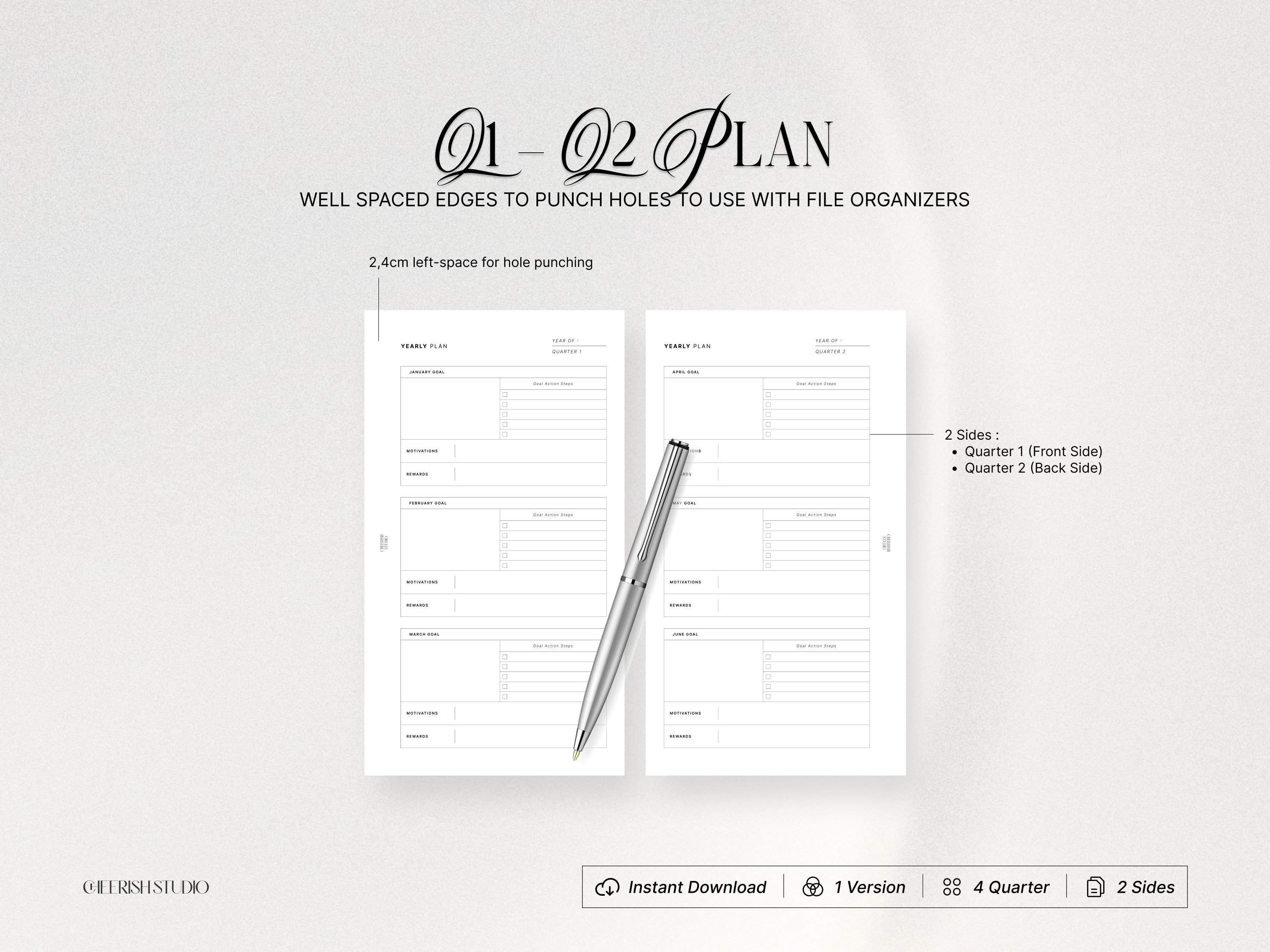 Letter Size Planner Insert Templates