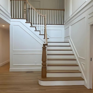 Handmade White Oak Newel Post: Custom Stair Part - Etsy