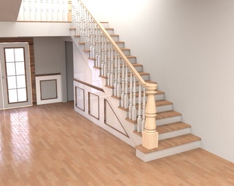 Newel Post, white oak, Newel Posts, Stair post, Wooden Stair post, Stair Newel Post, Stairs, Newel Cup, custom ladder bollards