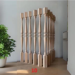 Wooden Baluster, Balustrade, Balusters, Wood lathe, Stair railing, Wooden stair railing posts, stair spindle, Wooden stair spindle, Stairs